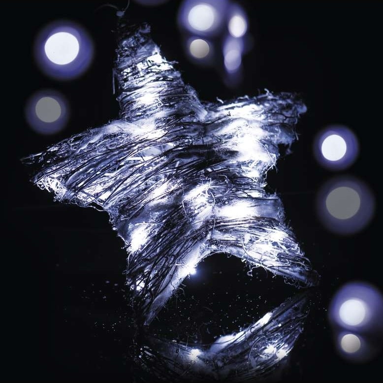 Karácsonyi díszek STAR IP20 30xLED/3W/4,5V