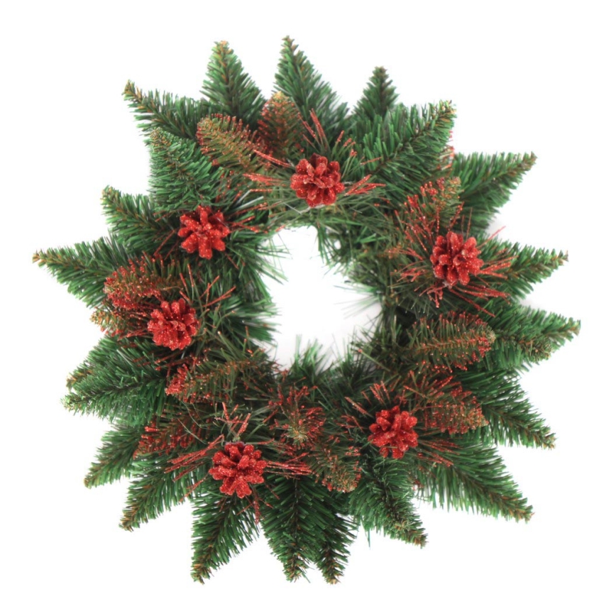 Karácsonyi koszorú CRYSTAL ø 45 cm piros