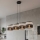 KARBON kábeles csillár 4xE27/15W/230V fekete/szürke