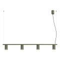 KARBON kábeles függőlámpa 4xGU10/10W/230V zöld
