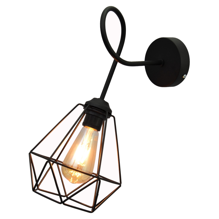 KARO fali lámpa 3xE27/15W/230V fekete