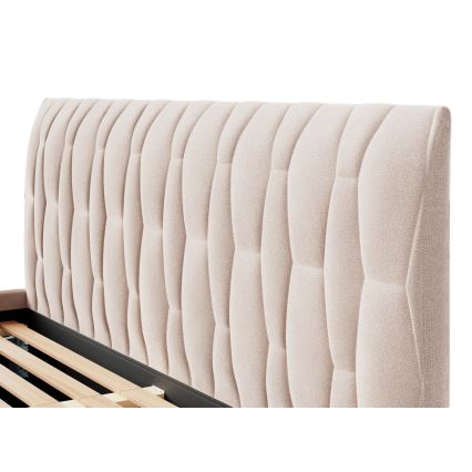 Kárpitozott ágy matrac nélkül FLORA 160x200 cm bézs színű