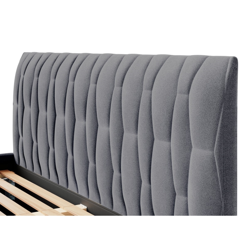 Kárpitozott ágy matrac nélkül FLORA 180x200 cm szürke