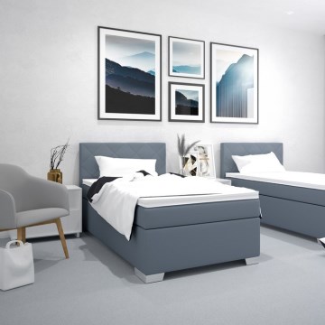 Kárpitozott ágy matraccal IDA 90x200 cm kék