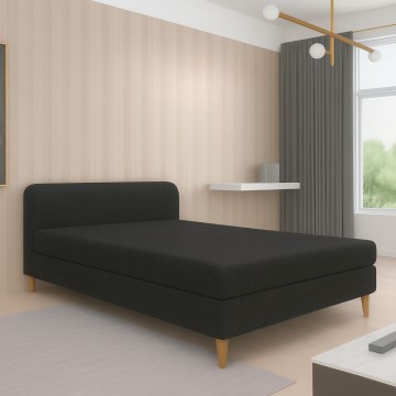 Kárpitozott heverő BRISBANE 110x200 cm fekete