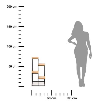 Virágállvány KASKADA 70x34 fekete/barna
