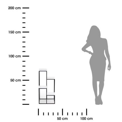 Virágállvány KASKADA 70x34 fekete/fehér
