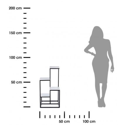 Virágállvány KASKADA 79x40 fekete/fehér