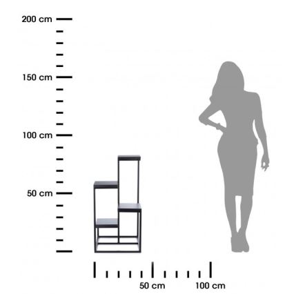Virágállvány KASKADA 79x40 fekete