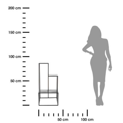 Virágállvány KASKADA 85x40 cm fekete