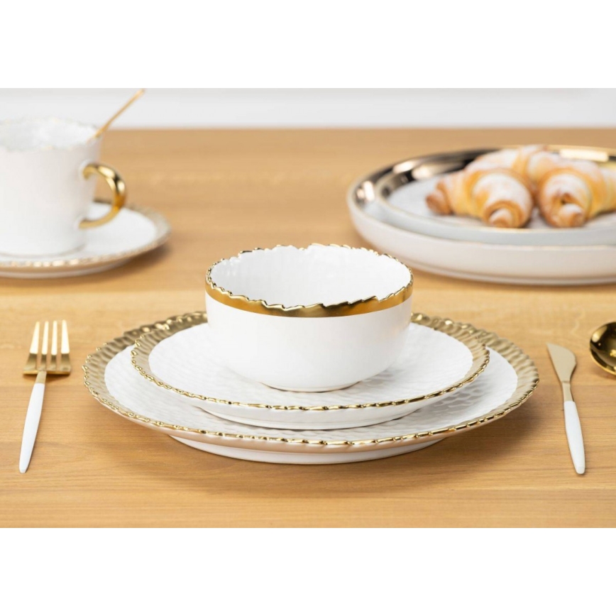 KATI ételtányér 25 cm krém/arany