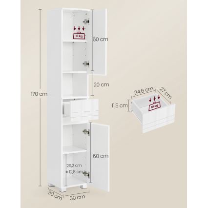 KATY fehér szekrény