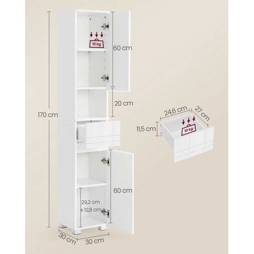 KATY fehér szekrény