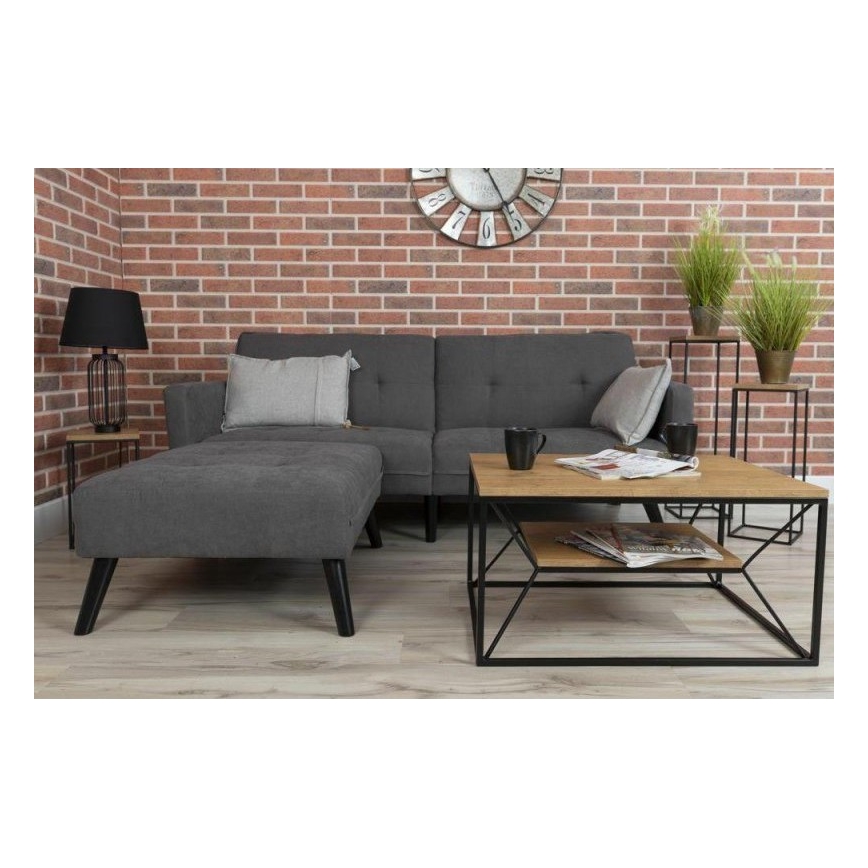 Kávéasztal BASICLOFT 40x80 cm fekete/barna