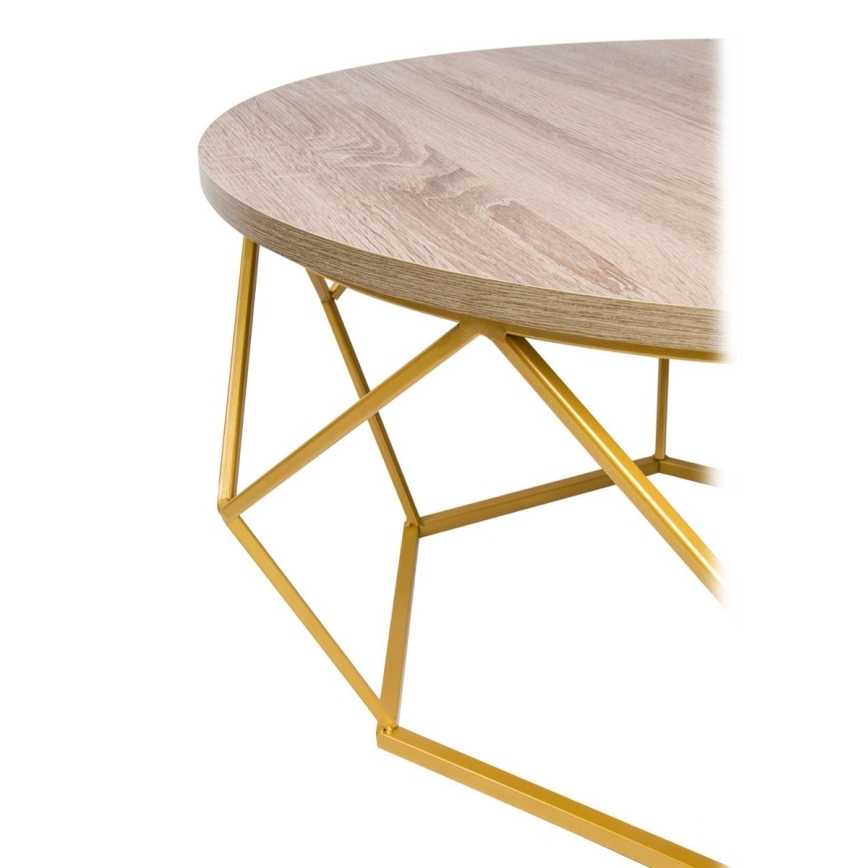 Kávéasztal DIAMOND 40x70 cm arany/barna