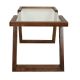 Kávésasztal ATAR 100x50 cm bükkfa/átlátszó