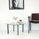 Kávésasztal BALANCE 42x75 cm fekete/átlátszó