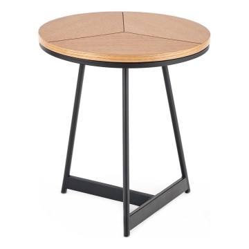 Kávésasztal CARIDA 49x45 cm fekete/tölgy