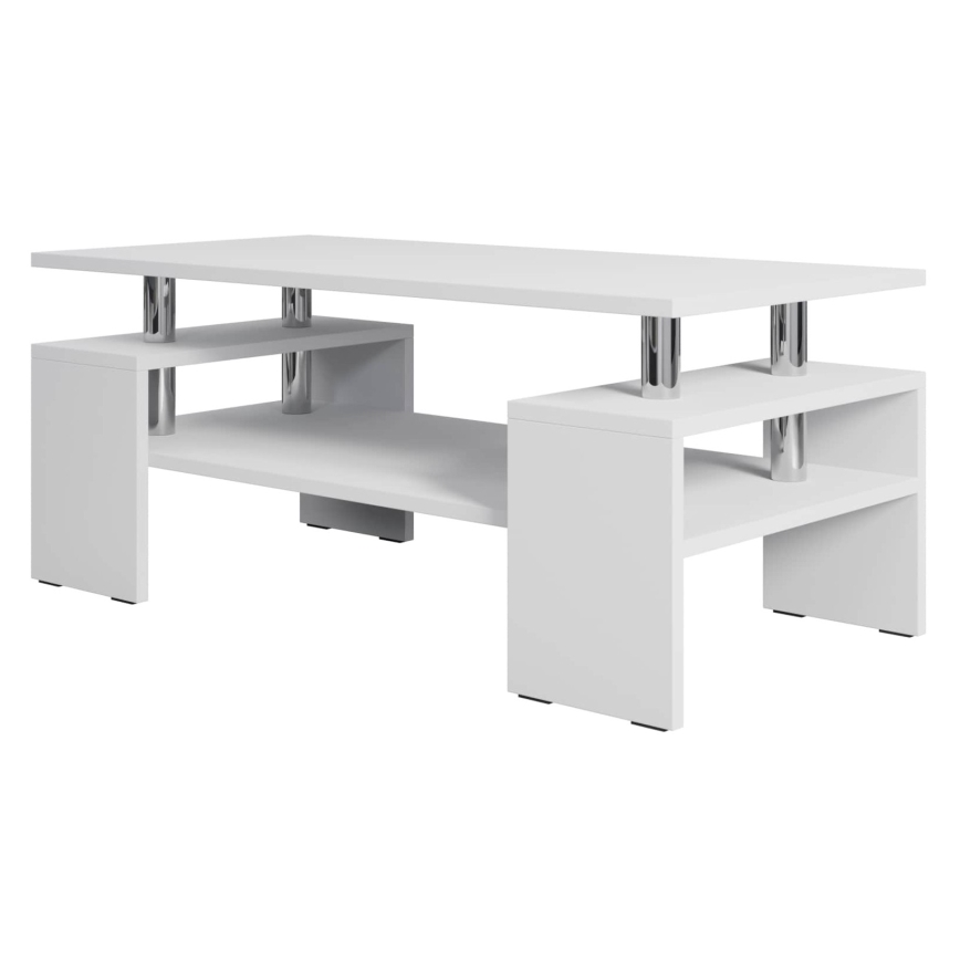 Kávésasztal CUBE 50x110 cm fehér