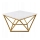 Kávésasztal CURVED 62x62 cm arany/fehér