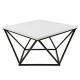 Kávésasztal CURVED 62x62 cm fekete/fehér