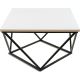 Kávésasztal CURVED 62x62 cm fekete/fehér