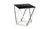 Kávésasztal DIAMANTA 50x50 cm króm/fekete