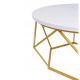 Kávésasztal DIAMOND 40x70 cm arany/fehér