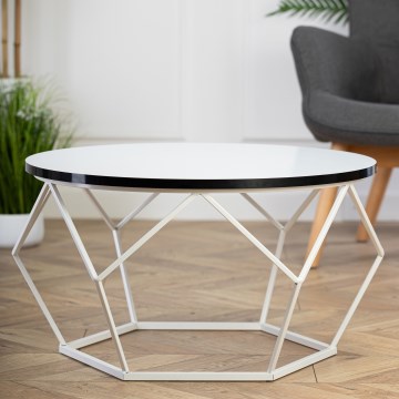 Kávésasztal DIAMOND 40x70 cm fekete/fehér