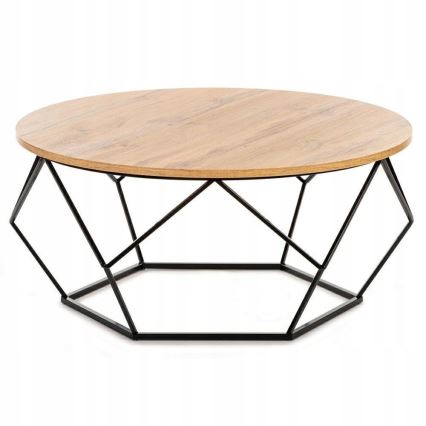 Kávésasztal DIAMOND 40x90 cm fekete/barna