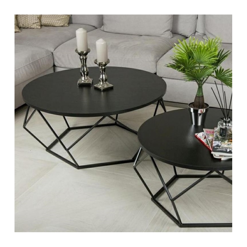 Kávésasztal DIAMOND 41,5x90 cm fekete