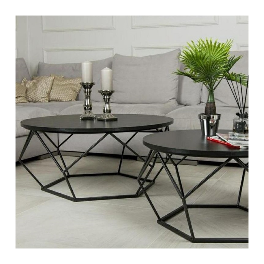 Kávésasztal DIAMOND 41,5x90 cm fekete