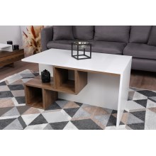 Kávésasztal DILAY 52x100 cm barna/fehér