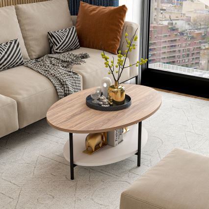 Kávésasztal ELIS 36x90 cm tölgy/fehér