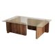 Kávésasztal ESCAPE 30x105 cm barna/átlátszó