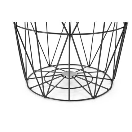 Kávésasztal HARISSA 41x42 cm fekete/fehér márvány dekoráció