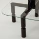 Kávésasztal KEI 40x80 cm barna/átlátszó