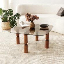Kávésasztal KEI 40x80 cm barna/bronz