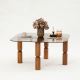 Kávésasztal KEI 40x80 cm barna/bronz