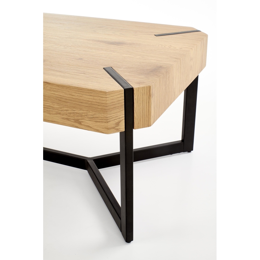 Kávésasztal LAVIDA 43x110 cm arany tölgy/fekete