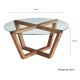 Kávésasztal LOTUS 35x75 cm barna/átlátszó