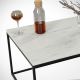 Kávésasztal MARMO 43x95 cm fekete/fehér