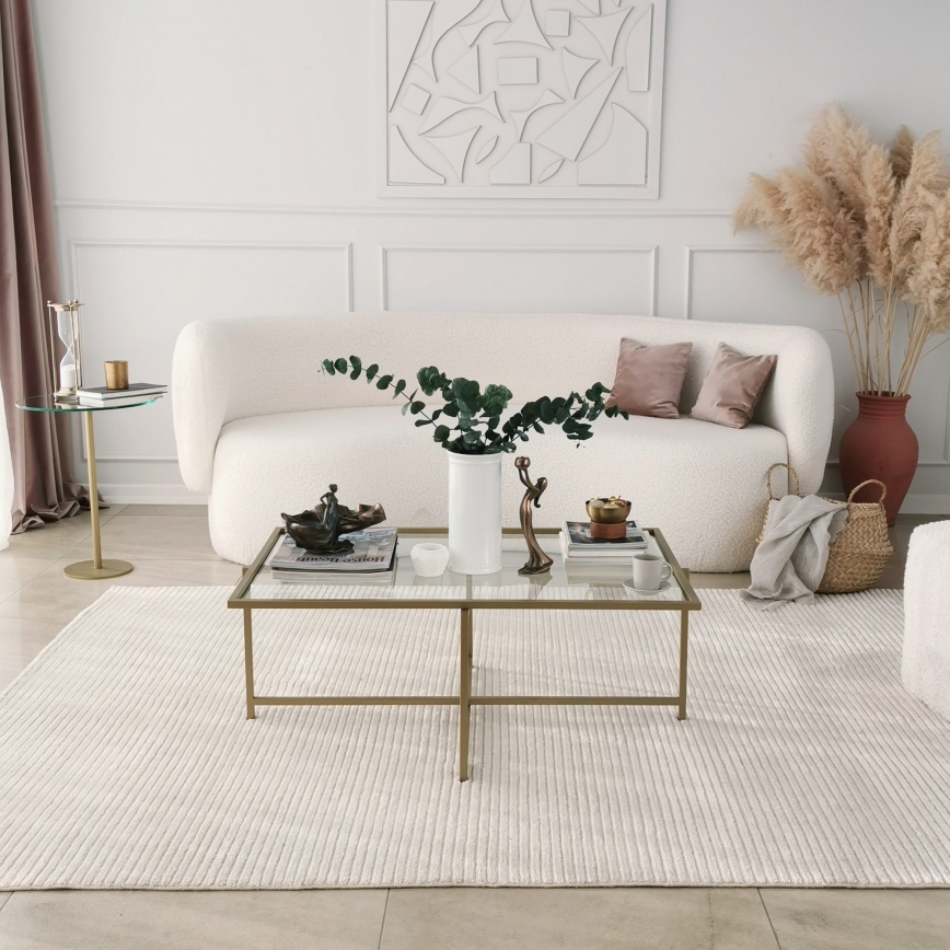 Kávésasztal NAP 35x94 cm arany/átlátszó
