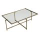 Kávésasztal NAP 35x94 cm arany/átlátszó
