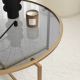 Kávésasztal NAP 40x83 cm arany/átlátszó