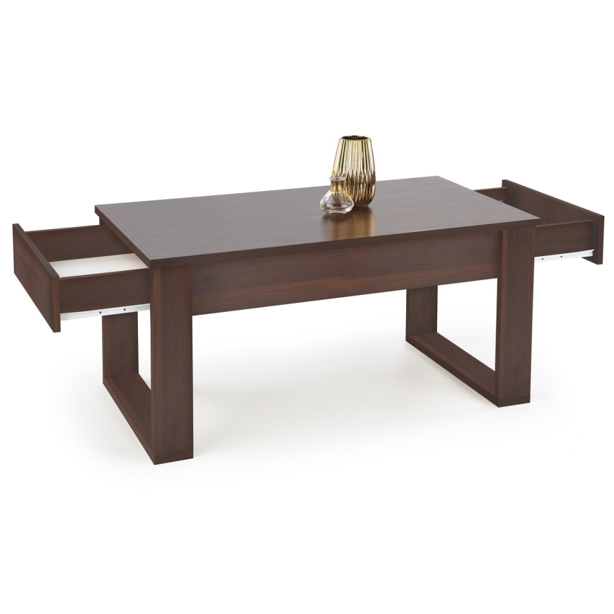 Kávésasztal fiókokkal NEA 52x110 cm barna