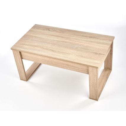 Kávésasztal fiókokkal NEA 52x110 cm bézs/tölgy sonoma