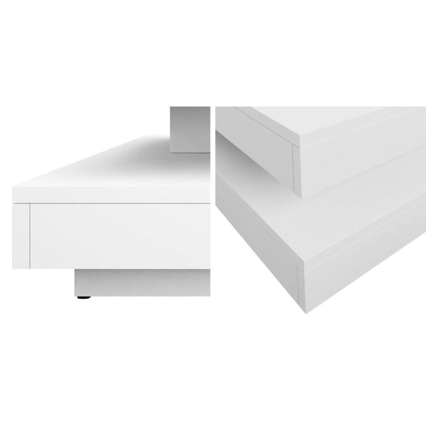 Kávésasztal NENANI 34x70 cm fehér