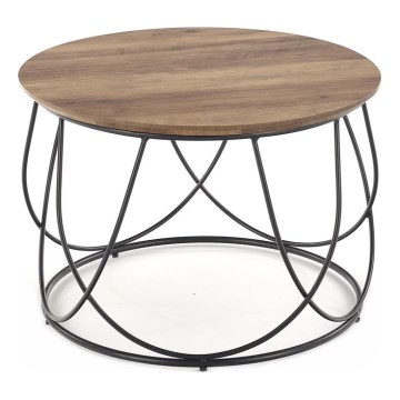 Kávésasztal NUBIRA 41x60 cm fekete/barna