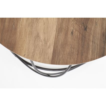 Kávésasztal NUBIRA 41x60 cm fekete/barna